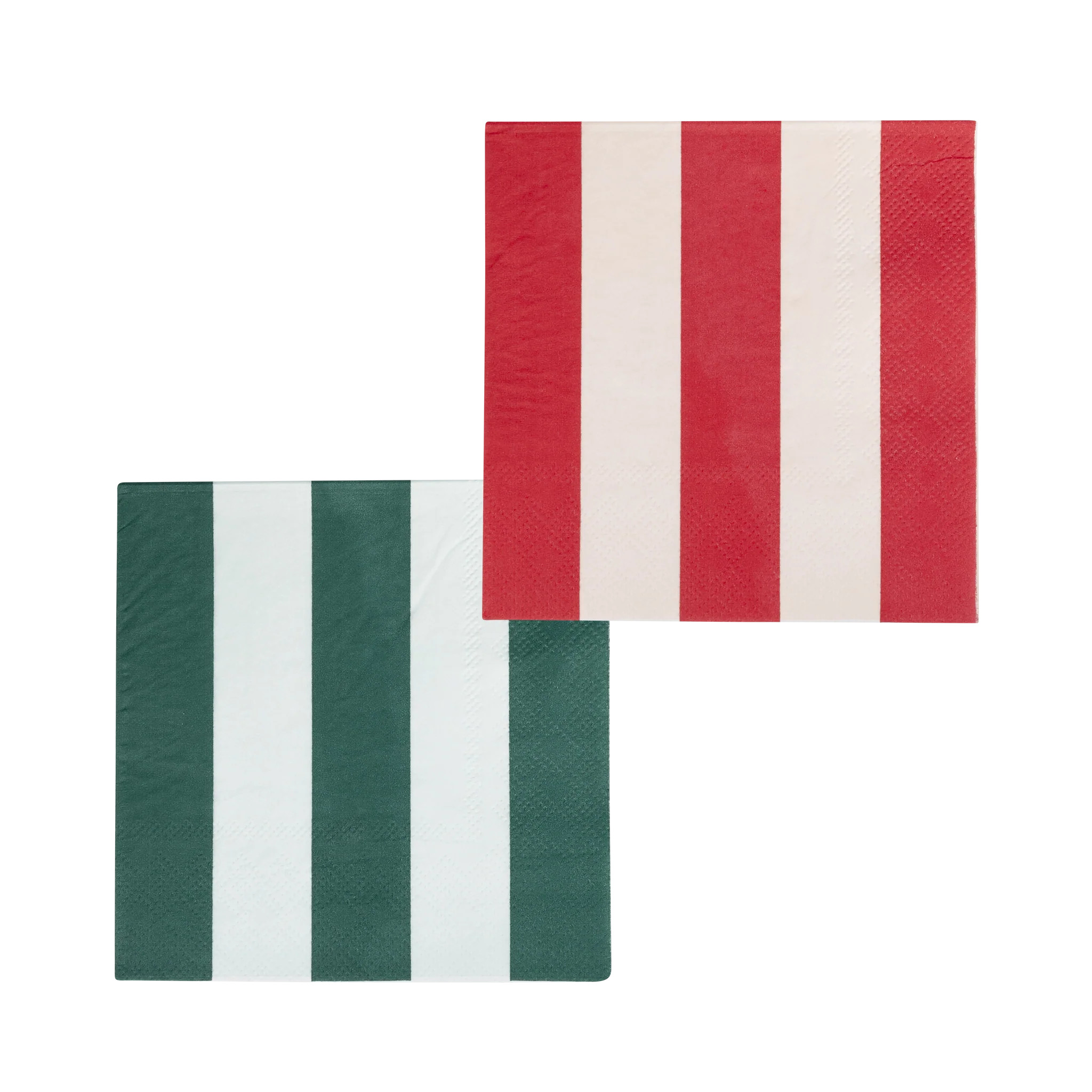 Red and Pink Green and Mint Striped Cocktail Napkin Set | My Mind's Eye