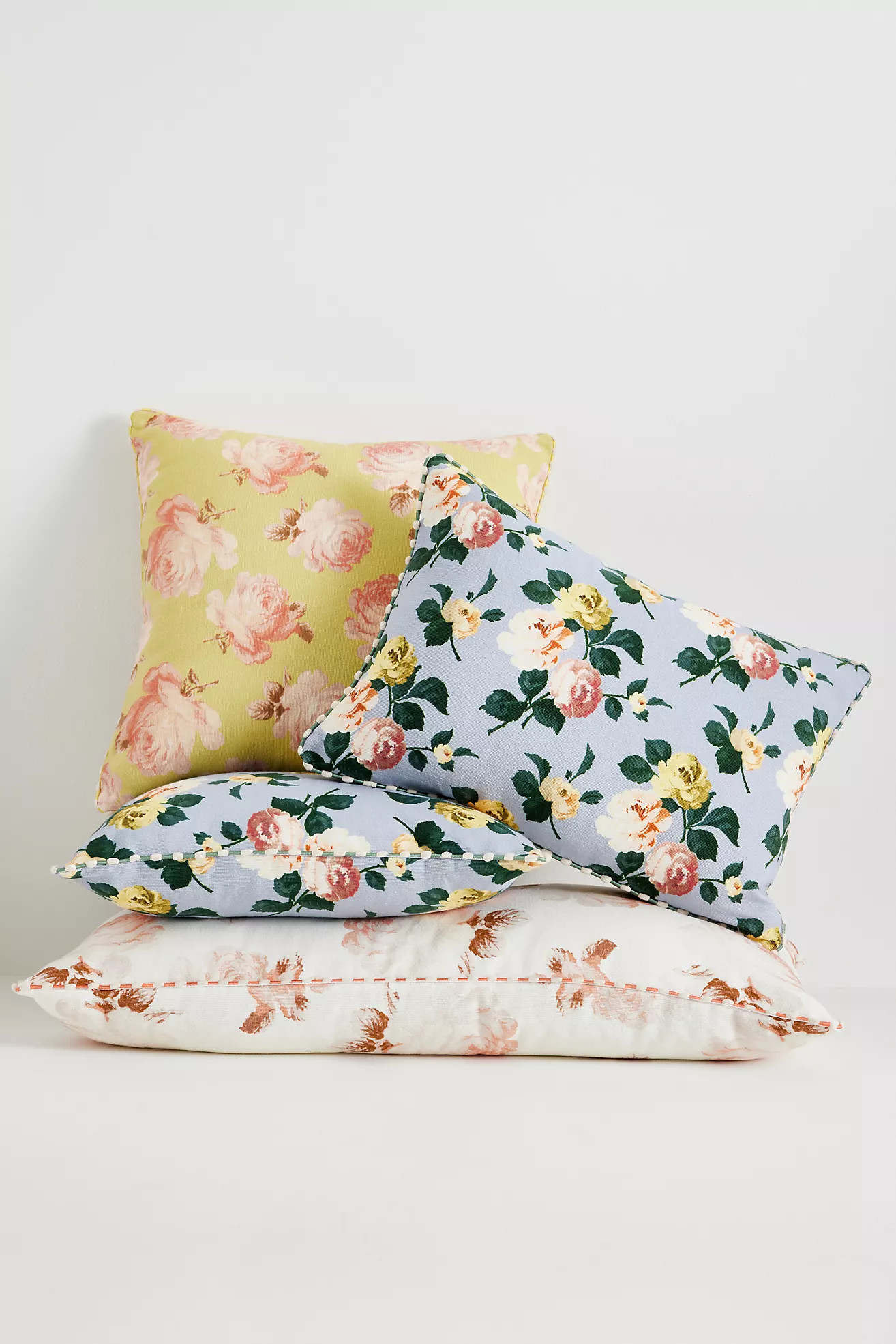 Maeve Cotton Printed Floral Pillow | Anthropologie (US)