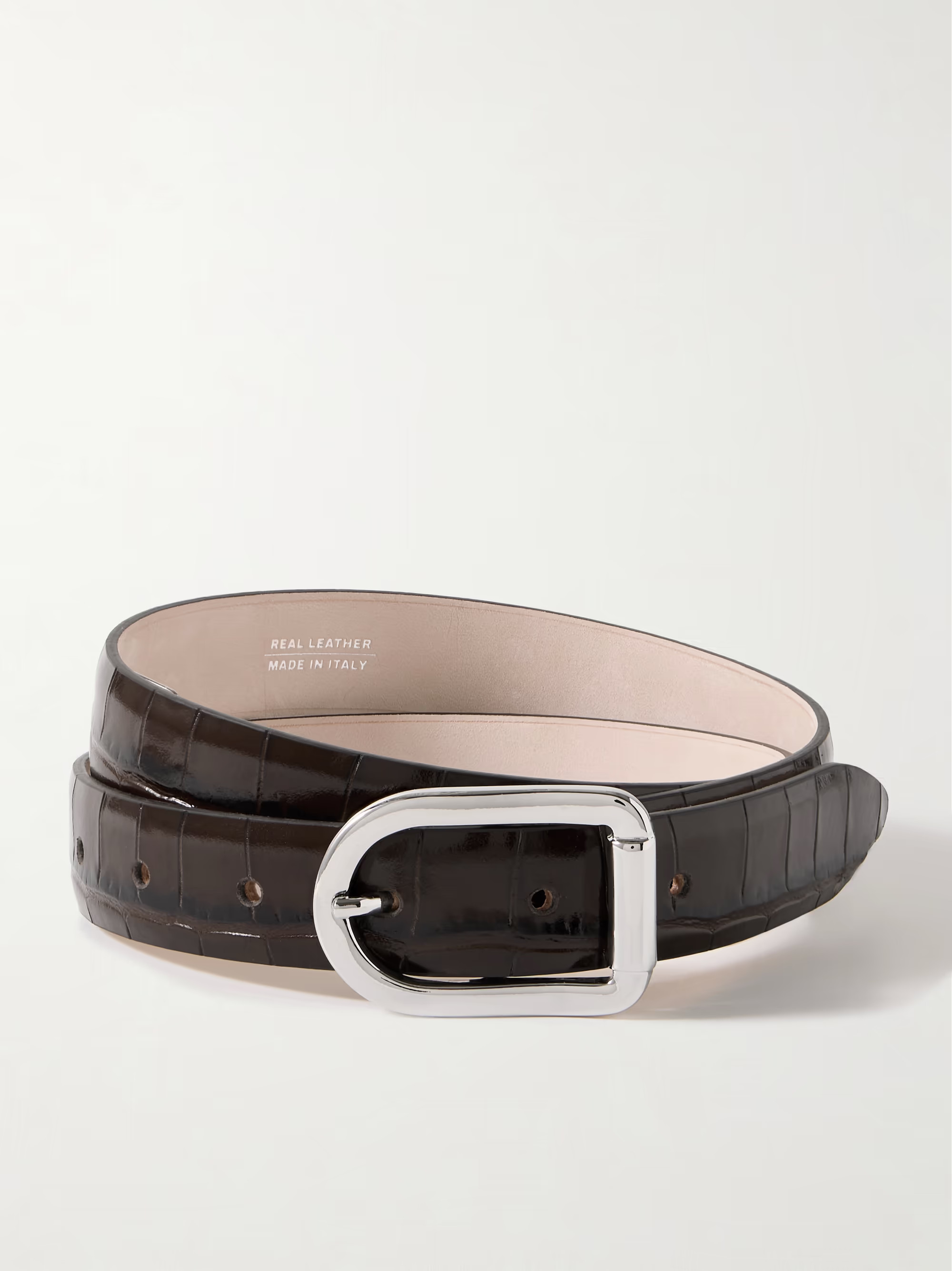 Mija croc-effect leather belt | NET-A-PORTER (UK & EU)
