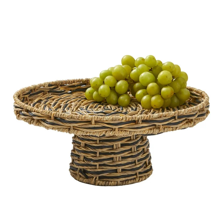Better Homes & Gardens - Beige and Black Rattan Cake Stand | Walmart (US)