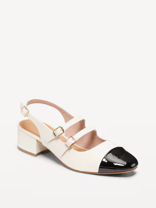 Two-Tone Slingback Heels | Old Navy (US)