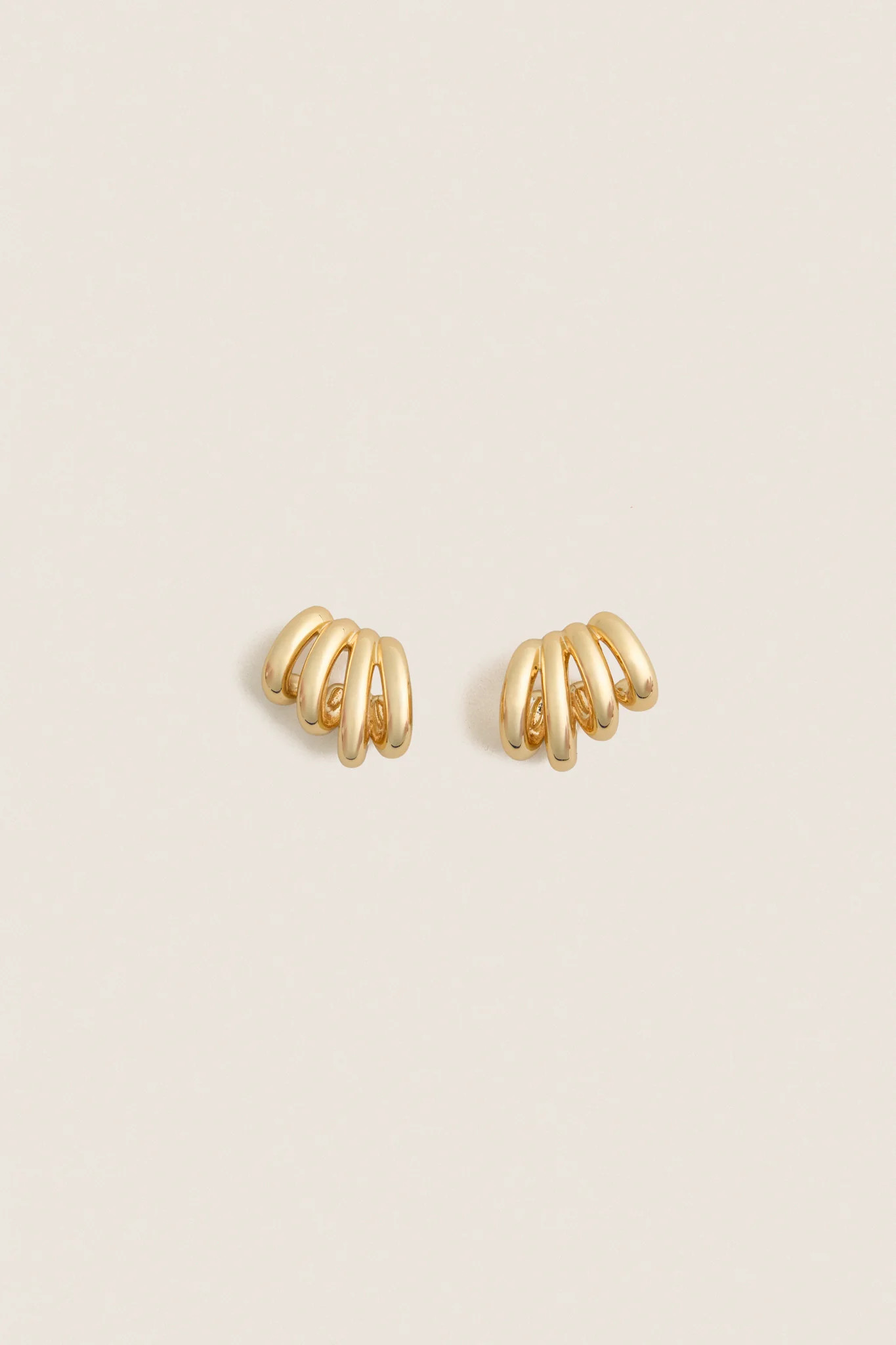 High Polish Gold Monroe Earrings | Tuckernuck (US)