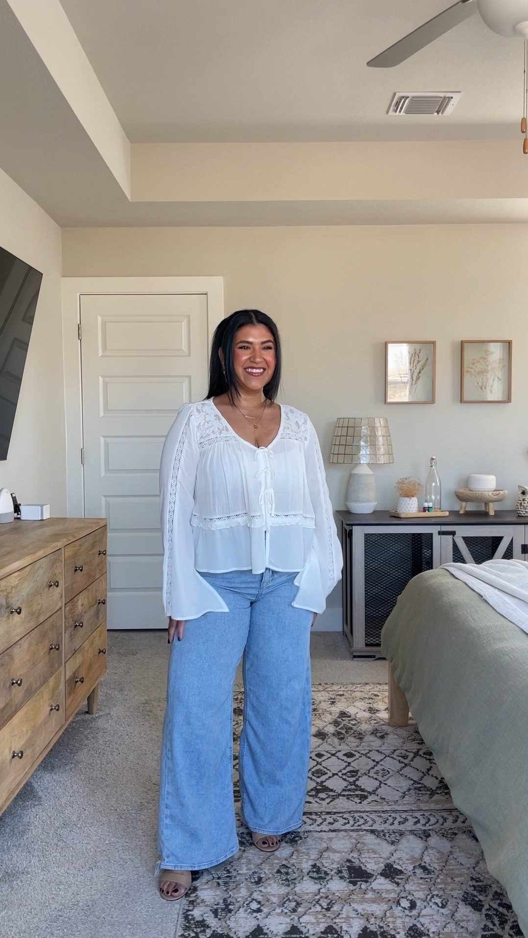 TOP: size large, fits oversized // JEANS: size 10 short, size down one // SHOES: true to size // also linking purple oversized tee (size large), cami bra (size 38, size up one), and high waisted thong (size large) 

#LTKMidsize #LTKOver40 #LTKPetite