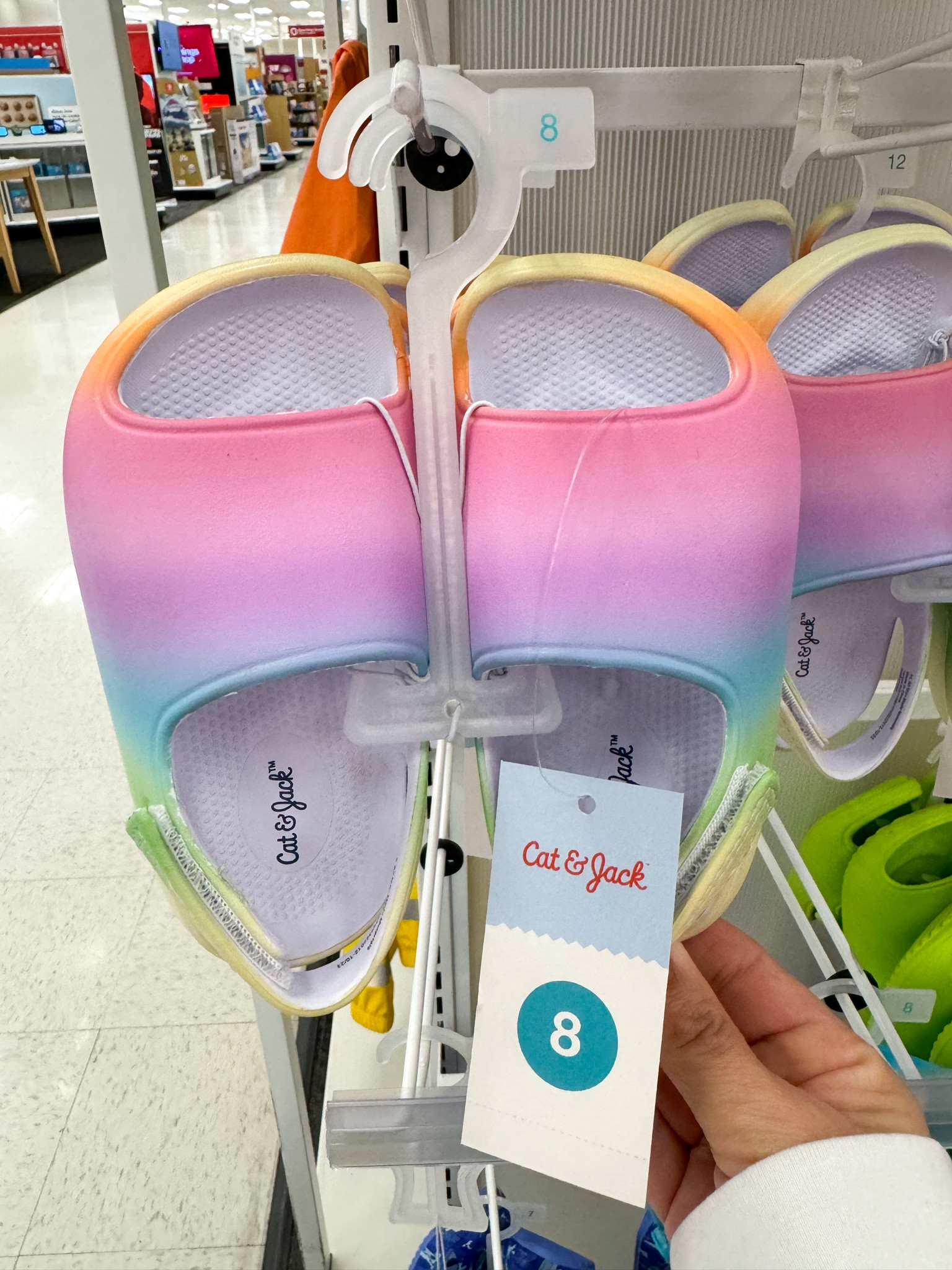 from the target app:

These Wynne Footbed Sandals from Cat & Jack™ are a great pick for your little one's fun-filled warm-weather activities. Featuring a slip-on design for easy on and off, these slide sandals showcase a classic D-toe style with an open heel for breezy feel. Designed with a broad instep, they're equipped with ankle straps with hook-and-loop closures for a snug, secure fit. Showcasing a contoured outsole and a solid hue, they're sure to add a pop of color to their ensembles.

#LTKstyletip #LTKfindsunder50 #LTKshoecrush