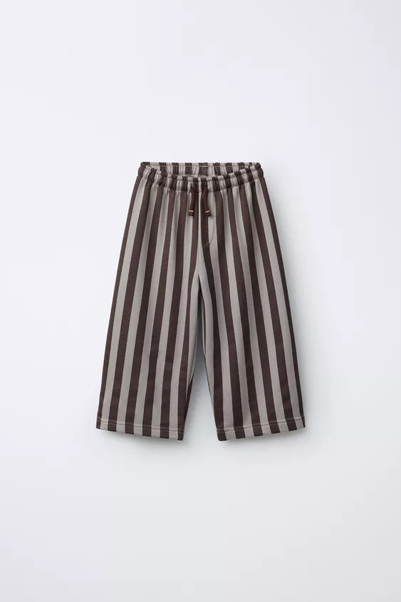 STRIPED PLUSH TROUSERS | Zara UK