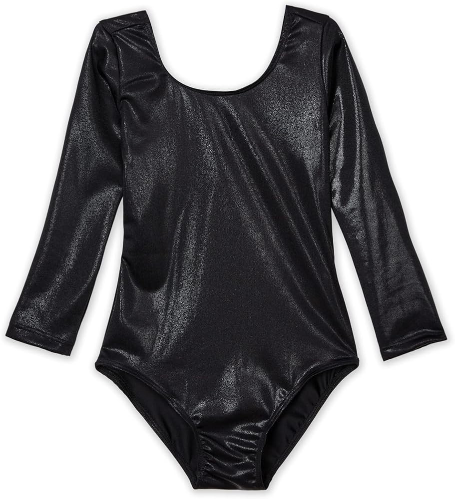 Domusgo Girls Gymnastics Leotards Long Sleeve Bodysuits Shiny Colorful One Piece Tumbling Outfits | Amazon (US)