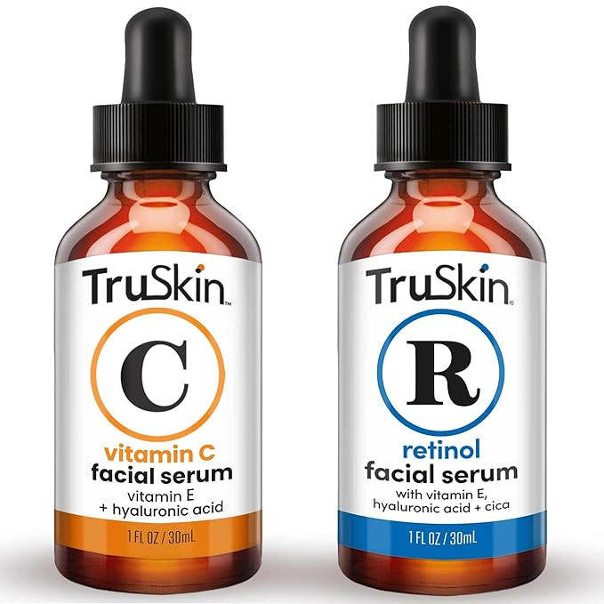 TruSkin Face Serum Duo – Retinol Serum for Face & Vitamin C Serum – Anti Aging Skin Care Gift... | Amazon (US)