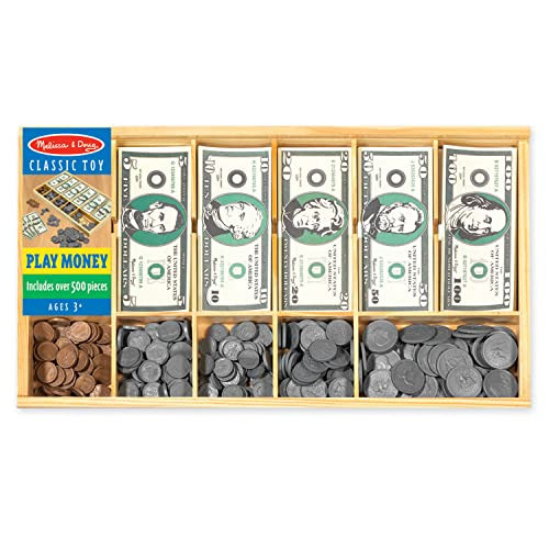 Melissa & Doug Play Money Set - Educational Toy With Paper Bills and Plastic Coins (50 of each denom | Amazon (US)