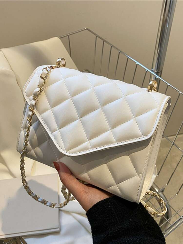 Mini Quilted Pattern Chain Square Bag | SHEIN