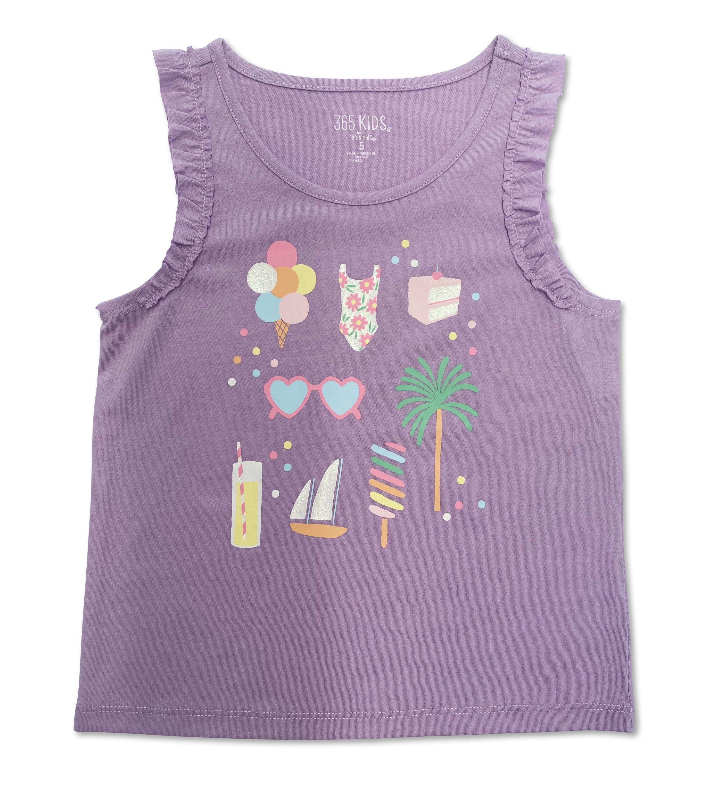 365 Kids by Garanimals Girls Ruffle Tank, Sizes 4-10 | Walmart (US)