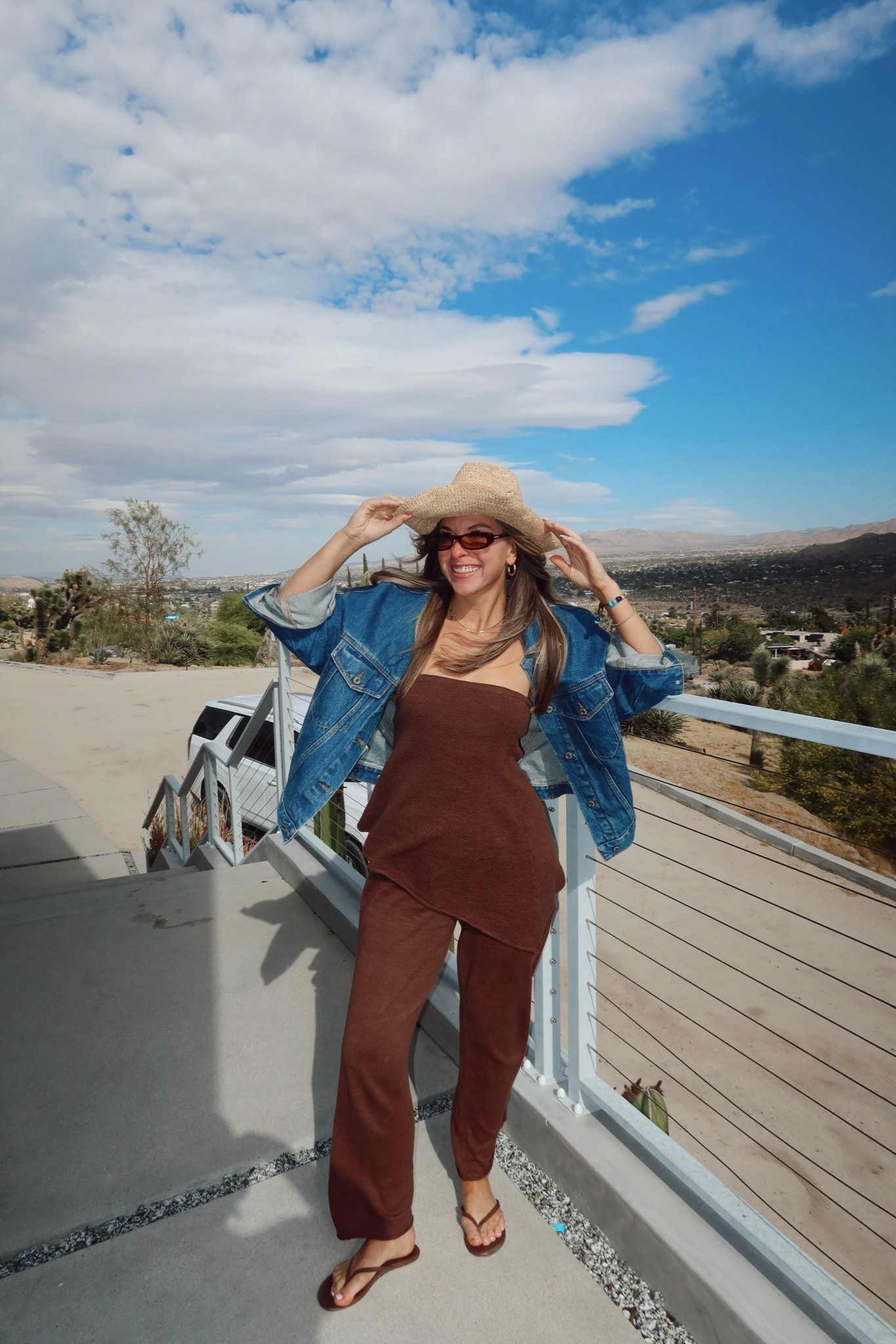 free people matching set for a comfy travel outfit 

i did my normal size small in free people set and did a large jean jacket

electric picks: emerson20
divi: emerson15

Travel 
Jean Jacket 
Matching set
strapless set 
flip flops
beach get-away
cowboy hat

#LTKTravel #LTKgrwm #LTKootd