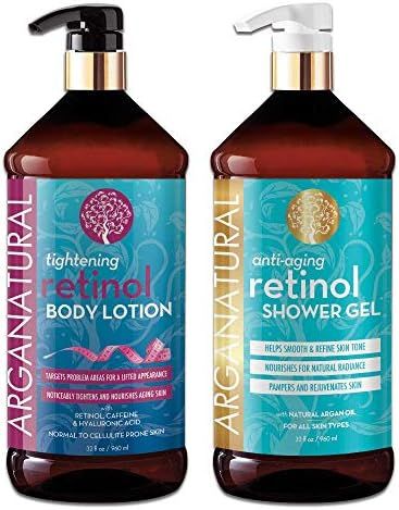 Arganatural Retinol Shower Gel & Lotion Combo Pack | Amazon (US)