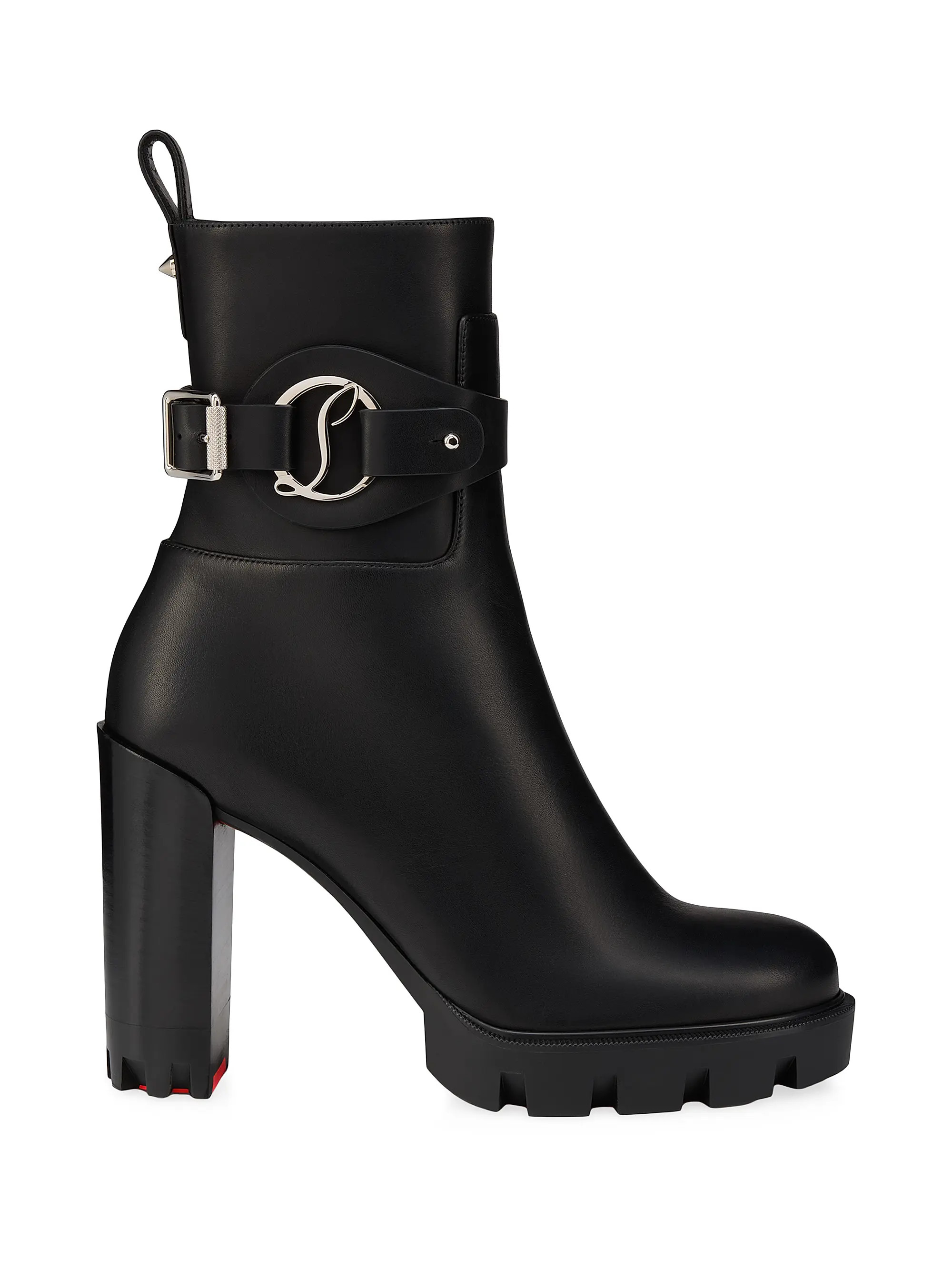 Dianouchette 100MM Leather Lug Booties | Saks Fifth Avenue