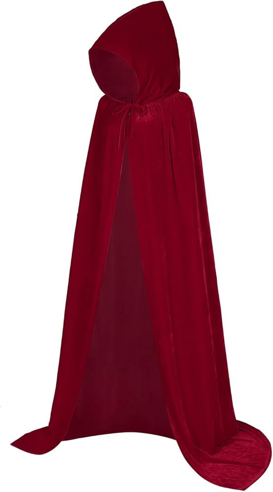 ALIZIWAY Deluxe Hooded Cape Cloak Thick Velvet with Hood for Adults Men Women Cosplay Halloween C... | Amazon (US)