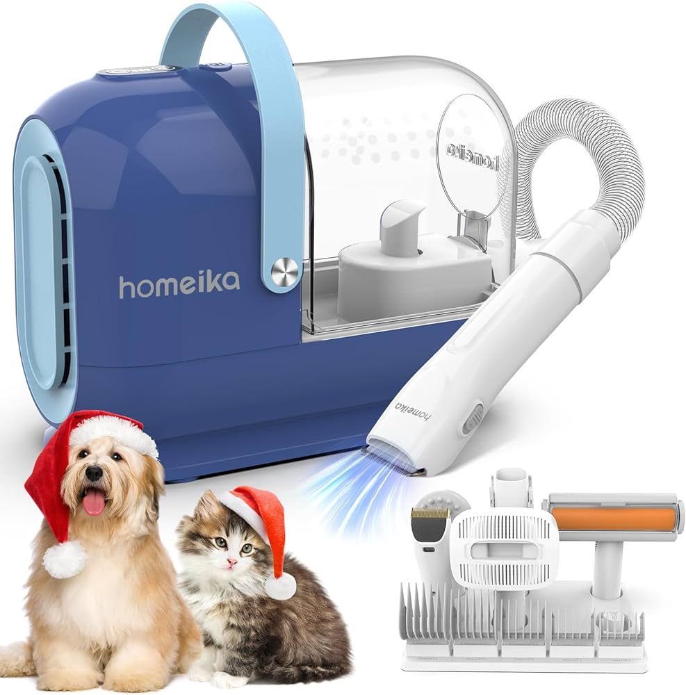 Homeika 3L Pet Grooming Kit & Dog Hair Vacuum, 99% Pet Hair Suction Pet Vacuum Groomer with 7 Pet... | Amazon (US)