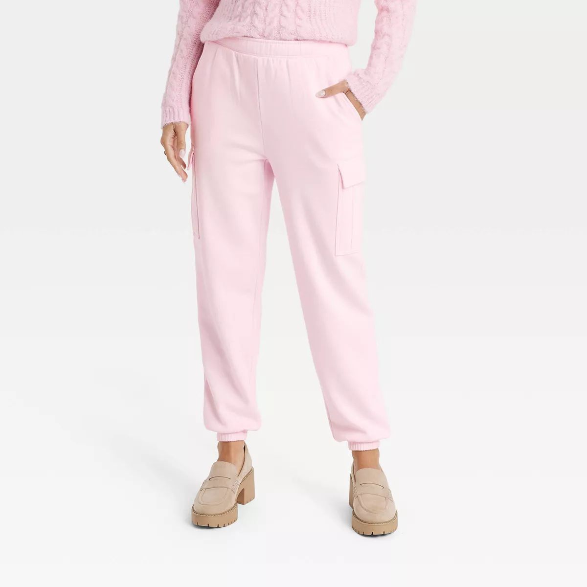 Women's High-Rise Sweatpants - Universal Thread™ Pink L | Target