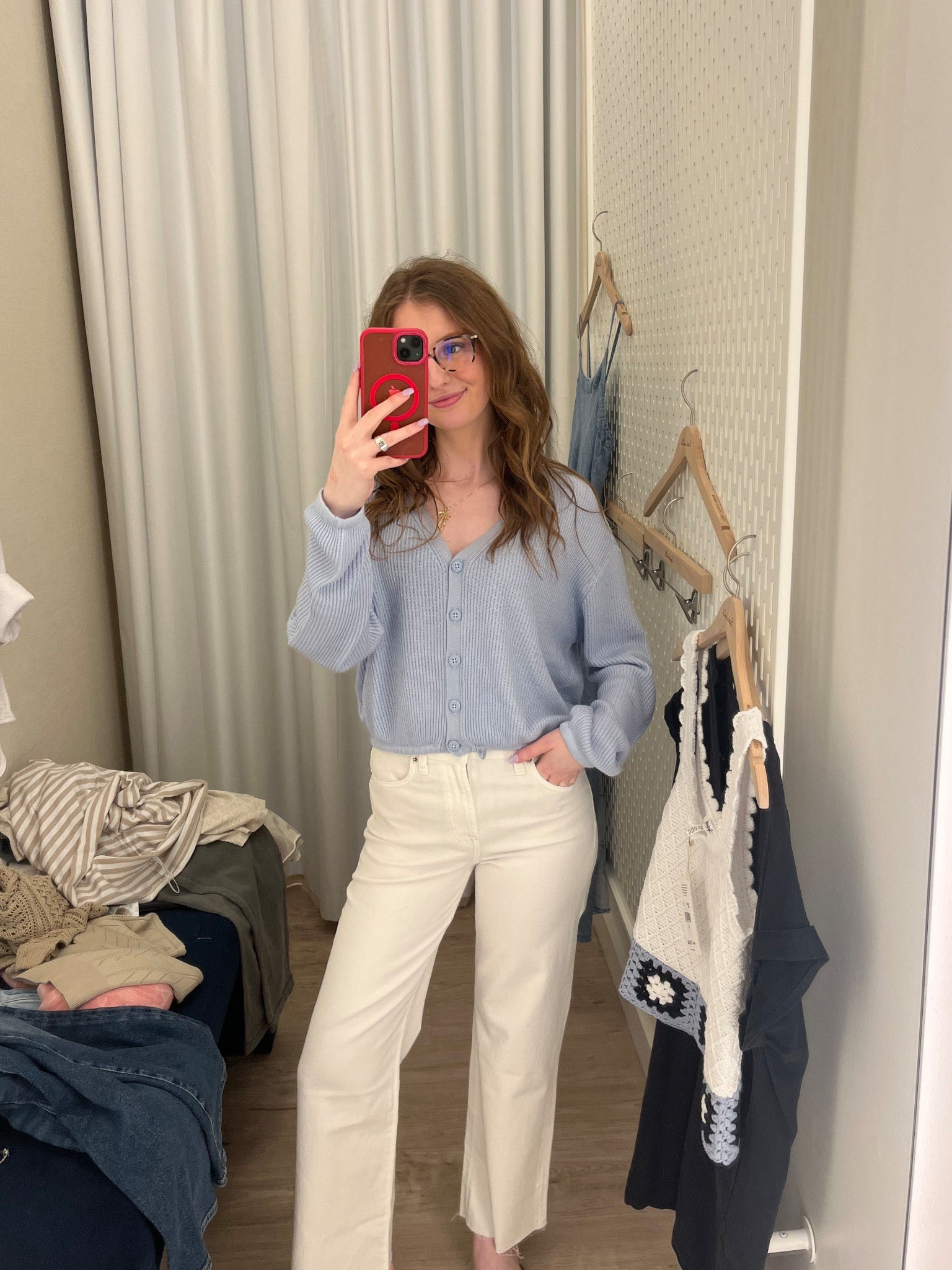 This cardigan is a great piece to have for chilly spring mornings. Wearing an XS in the cardi and sized up one to a 25 in the jeans

#LTKPetite #LTKStyleTip