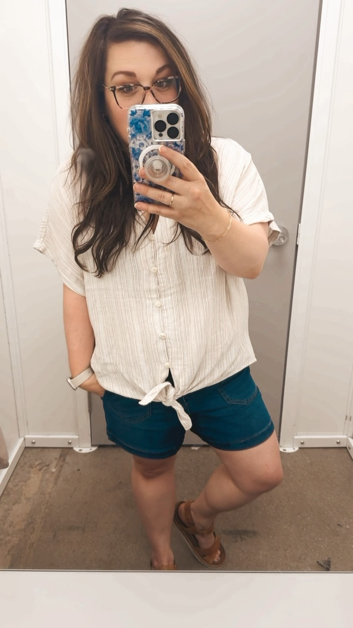 Love this linen blend shirt!  So breezy and comfy for the summer ☀️

#LTKSeasonal