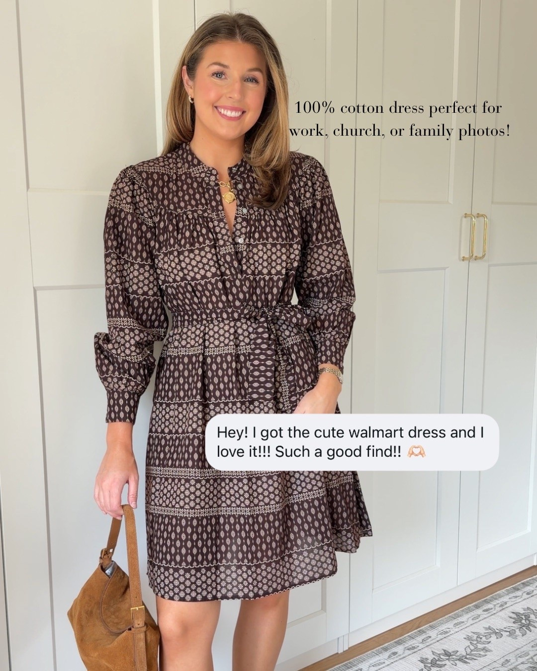 Easy fall dress! Wearing an XS - runs roomy!💕