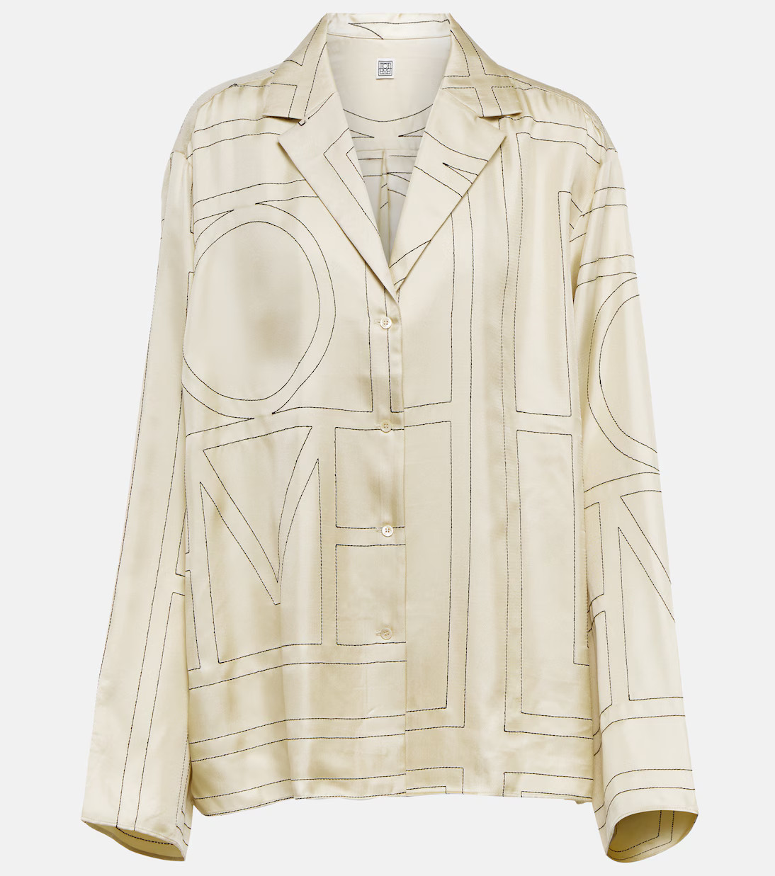Logo-embroidered silk shirt | Mytheresa (UK)