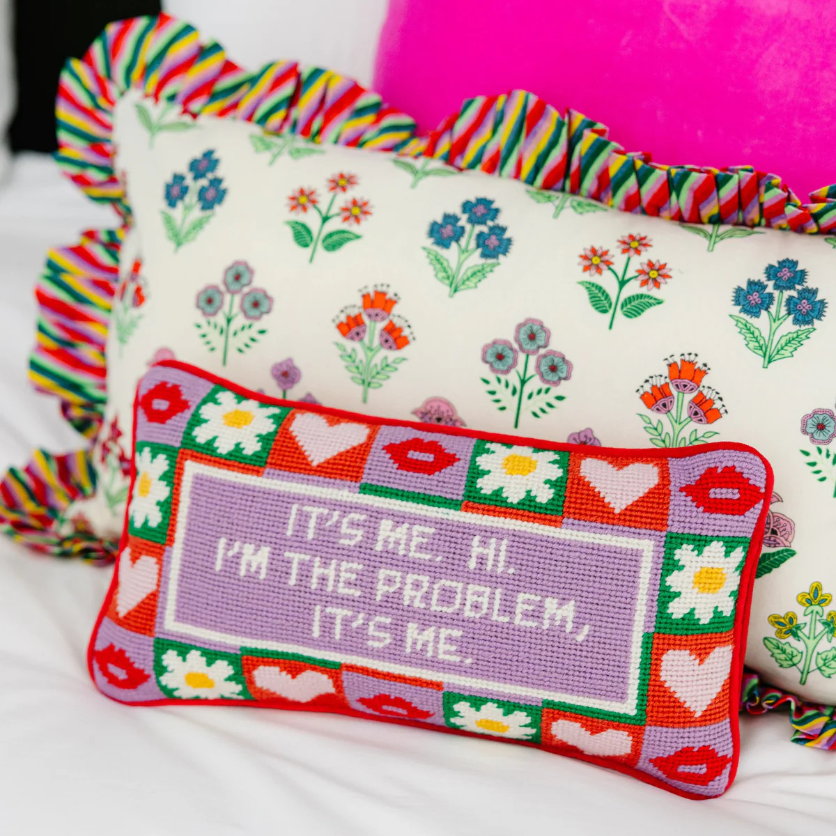 Furbish Studio - It's Me Needlepoint Pillow | Furbish Studio