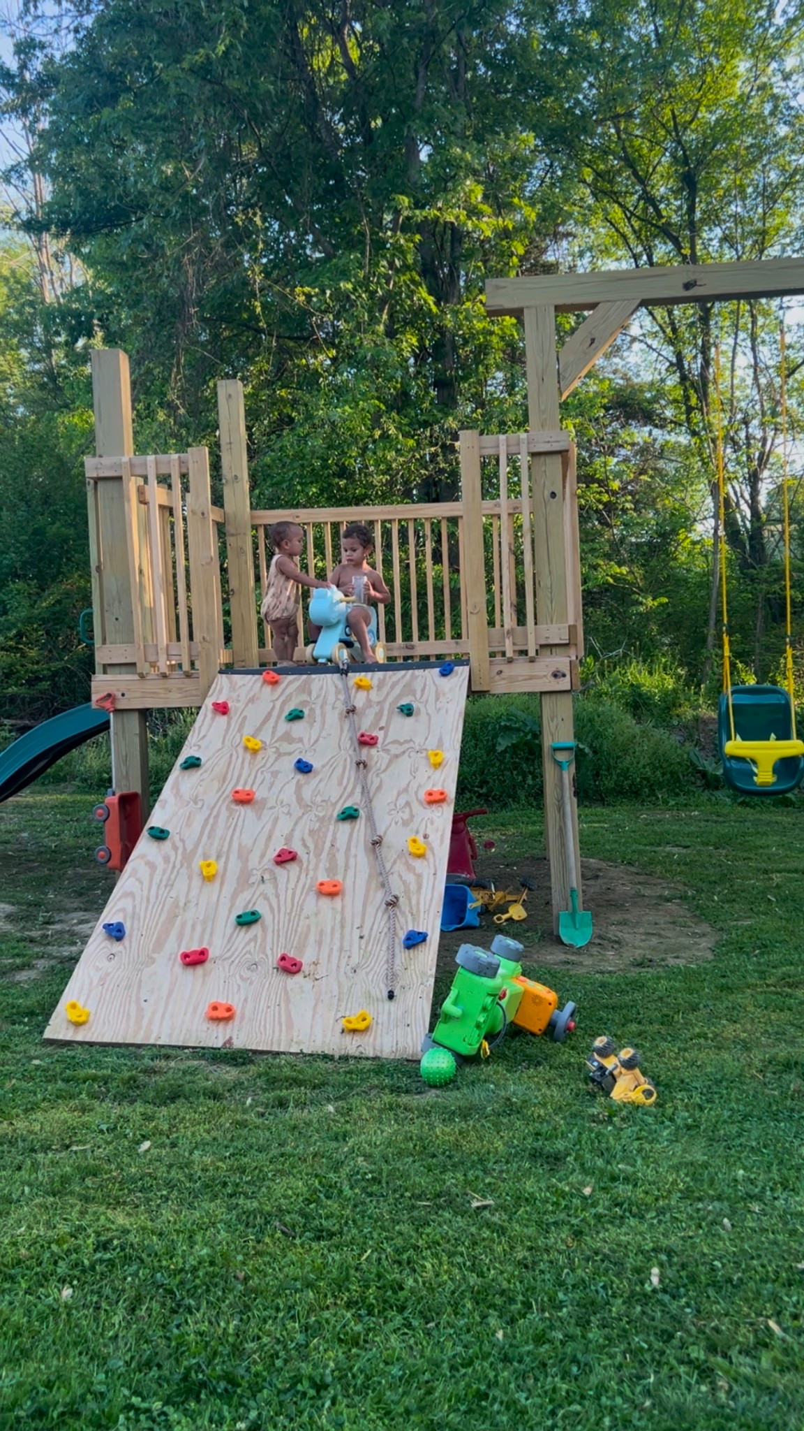 Our diy playset. We LOVE this thing. My fav is the rope swing 😂 

Recreating my childhood y’all 

#LTKFamily #LTKKids #LTKGiftGuide