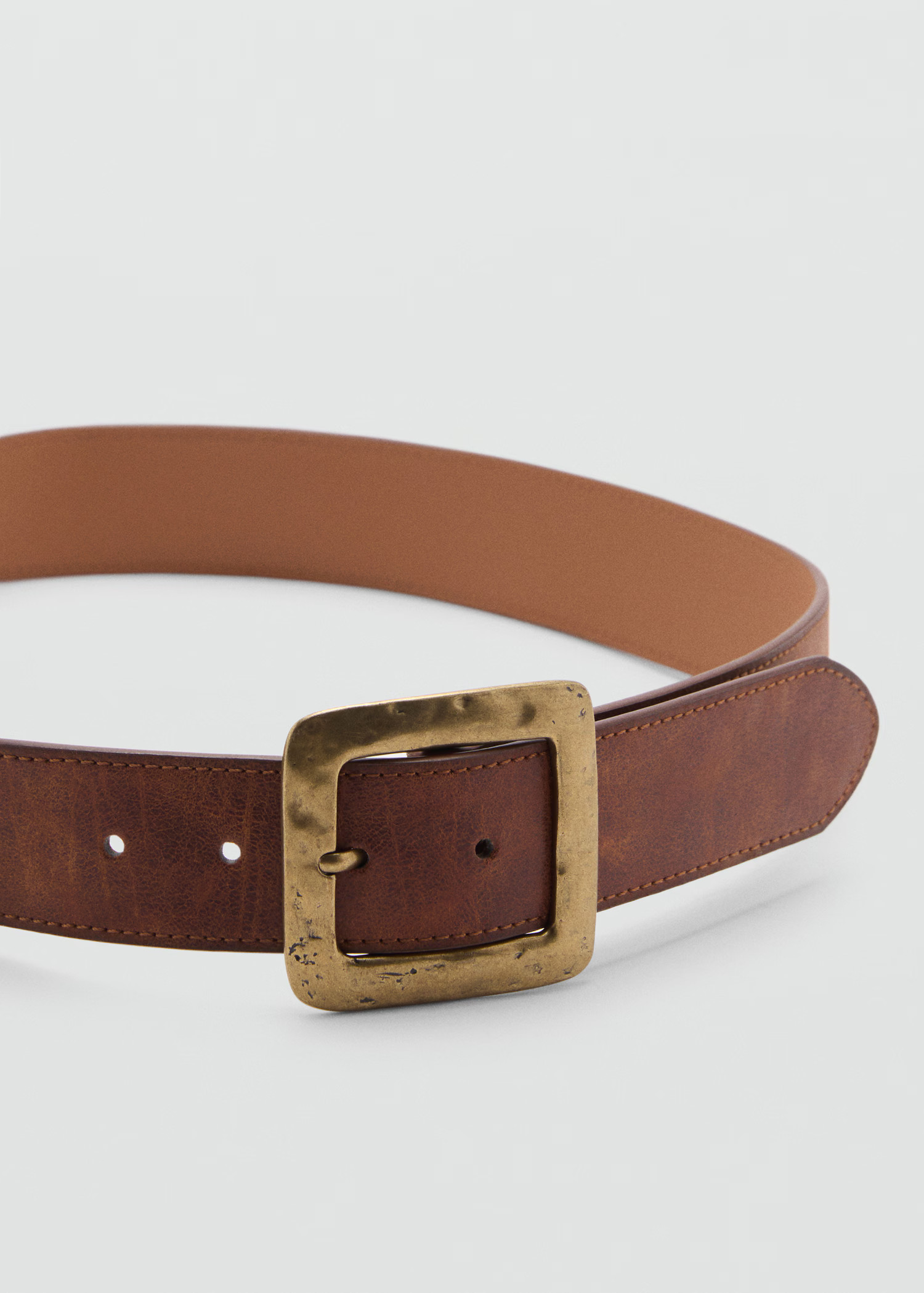 Textured square buckle belt - Women | MANGO USA | Mango (US/MX/AU)