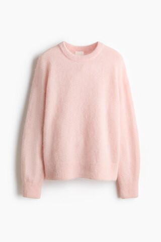 H & M - Oversized Alpaca-Blend Sweater - Pink | H&M (US + CA)