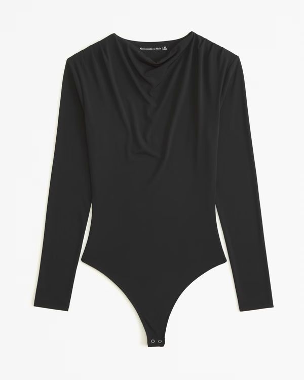 Long-Sleeve Cowl Neck Bodysuit | Abercrombie & Fitch (US)