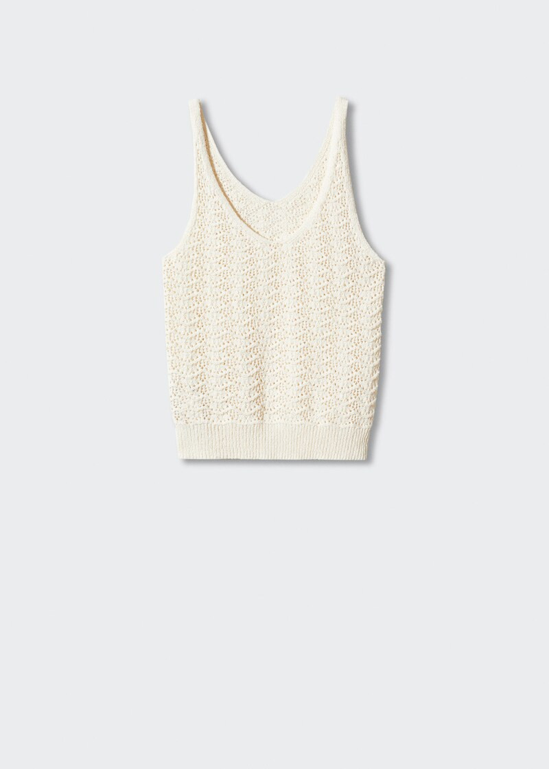 Openwork details knit top -  Women | Mango USA | MANGO (US)