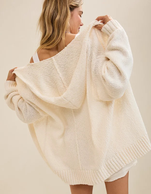Aerie Hooded Sweater Cardigan | Aerie