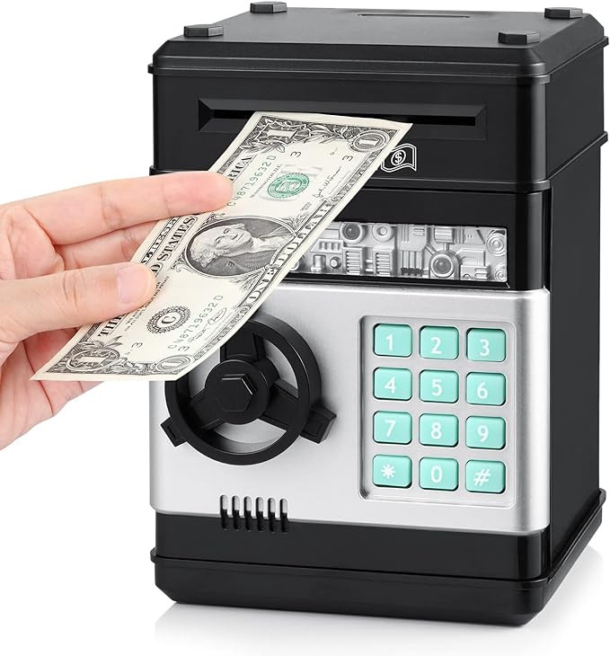 SHOMOTE Kids Piggy Bank, Auto Scroll Paper Money Bank, Electronic ATM Machine with Safe Password,... | Amazon (US)