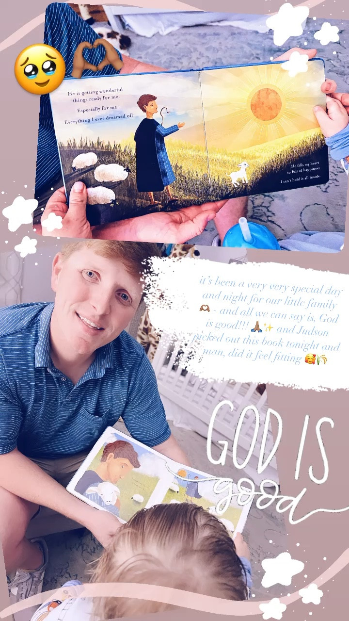 it’s been a very very special day and night for our little family 🫶🏽 - and all we can say is, God is good!!! 🙏🏽✨ and Judson picked out this book tonight and man, did it feel fitting 🚜🥰🌾
