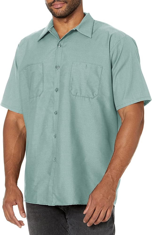 Red Kap Men's Industrial Work Shirt, Regular Fit, Short Sleeve | Amazon (US)