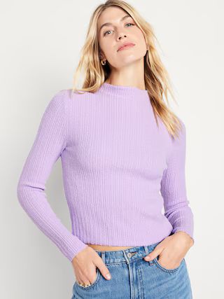 Rib-Knit Cropped Sweater for Women | Old Navy (US)