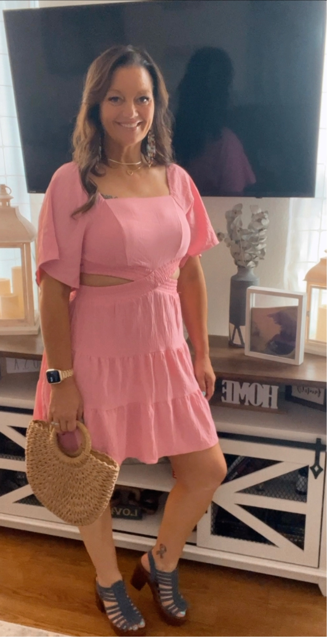 Girls this dress is so beautiful and flattering! It comes in multiple colors. The denim block heels are some of my fav!!!! This dress is perfect for spring! 

#easter #spring #springoutfit #dresses #over40fashion #ltkmidsize 

#LTKSpringSale #LTKSeasonal #LTKstyletip