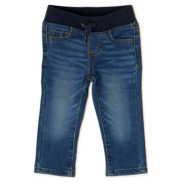 Wonder Nation Baby and Toddler Boys’ Knit Denim Jeans, Sizes 12M-5T | Walmart (US)