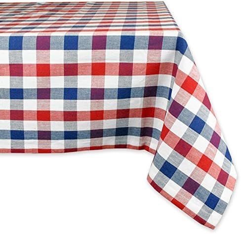 DII 100% Cotton, Machine Washable, Dinner, Summer & Picnic Tablecloth, 60 x 84", Red, White and B... | Amazon (US)