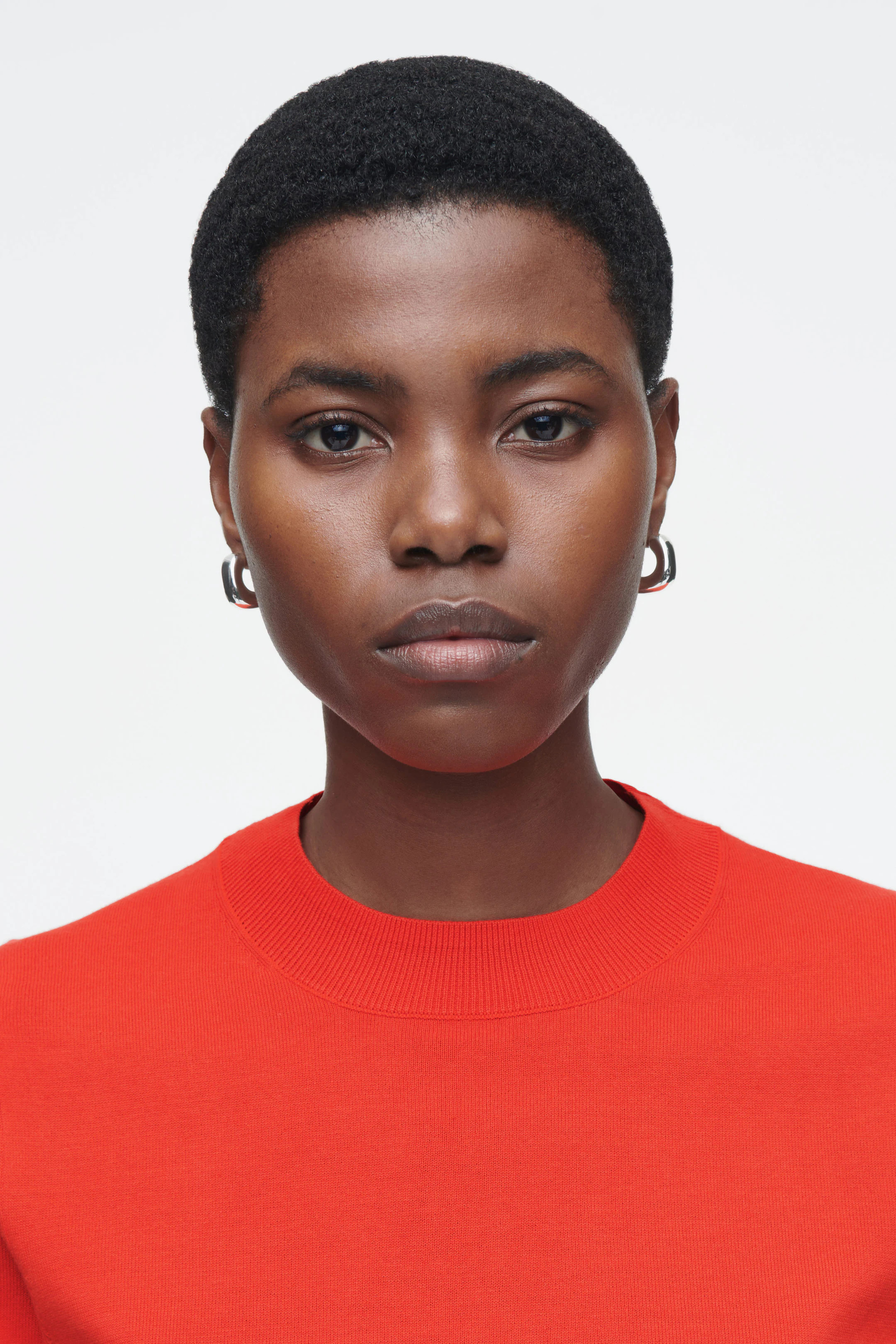 SHORT-SLEEVE KNITTED T-SHIRT - RED | COS AU | COS (AU)