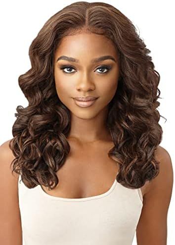 Outre Lace Front Perfect Hairline Fully Hand Tied 13x6 HD Lace Wig FABIENNE (DR4/SANDY BLONDE) | Amazon (US)