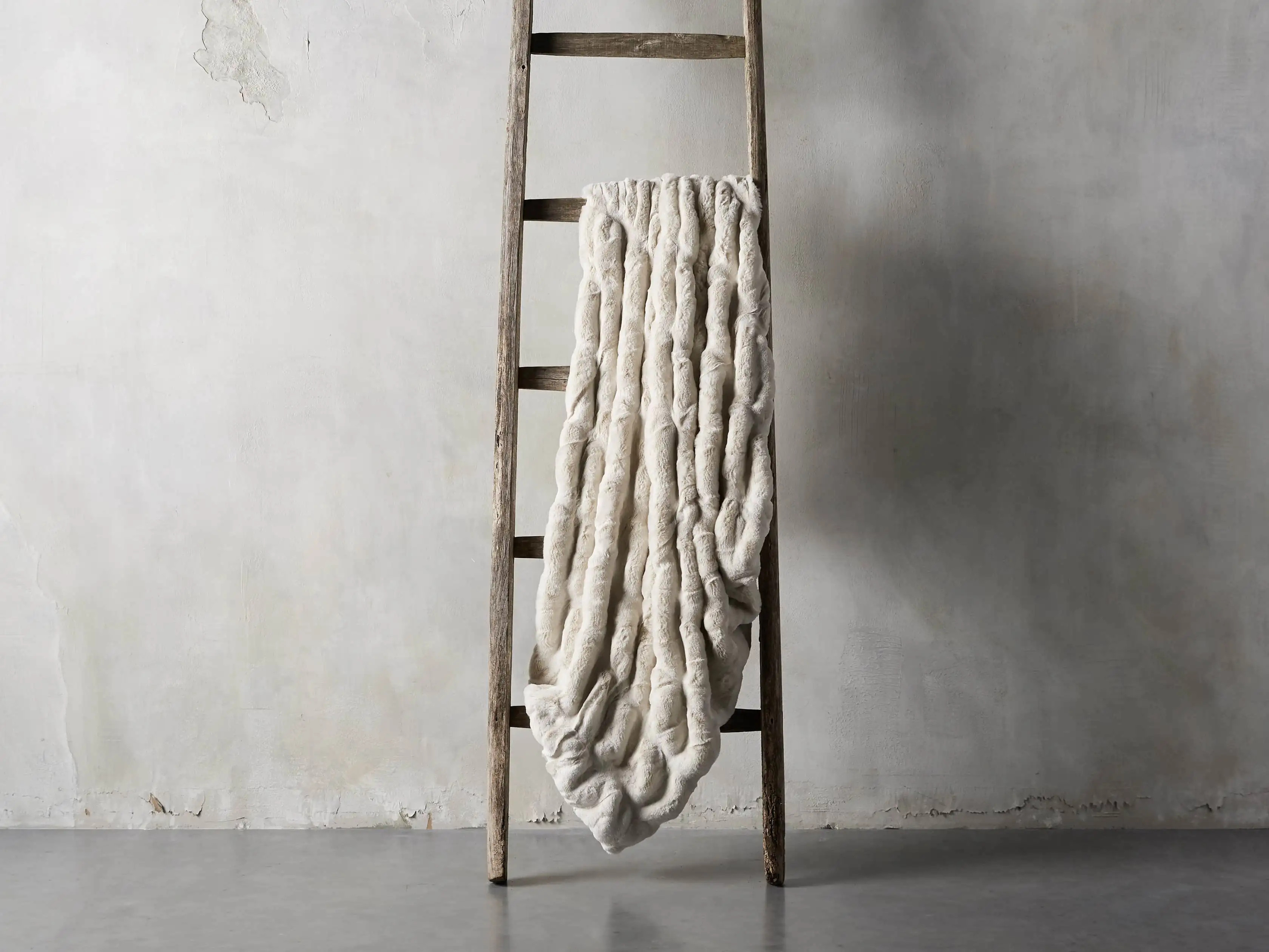 Luxe Faux Fur Pleated Throw | Arhaus