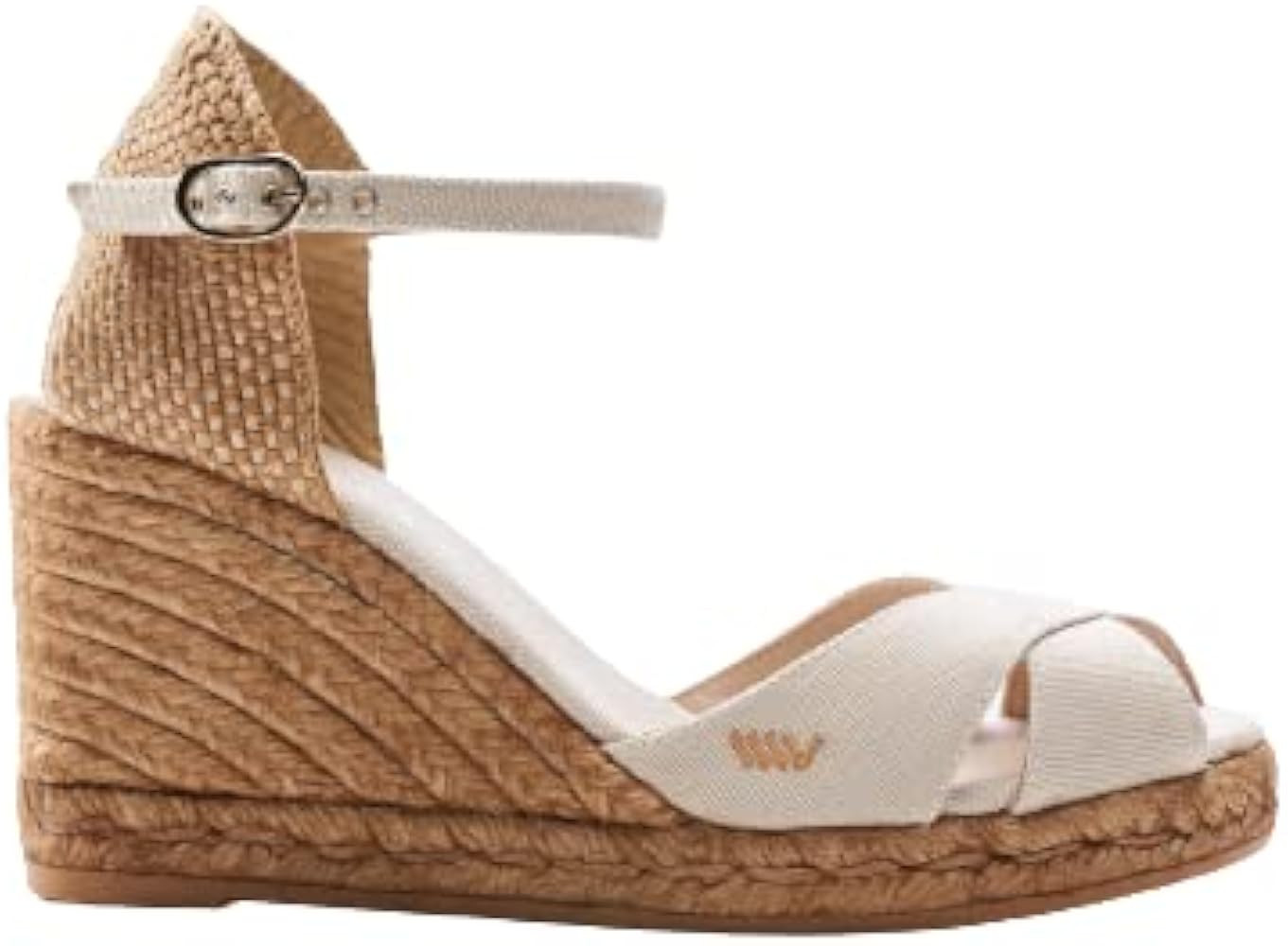 Viscata Aiguablava Canvas Wedges with Ankle Strap Handmade 3 ½” Heel Women's Sandals with Breathable | Amazon (US)