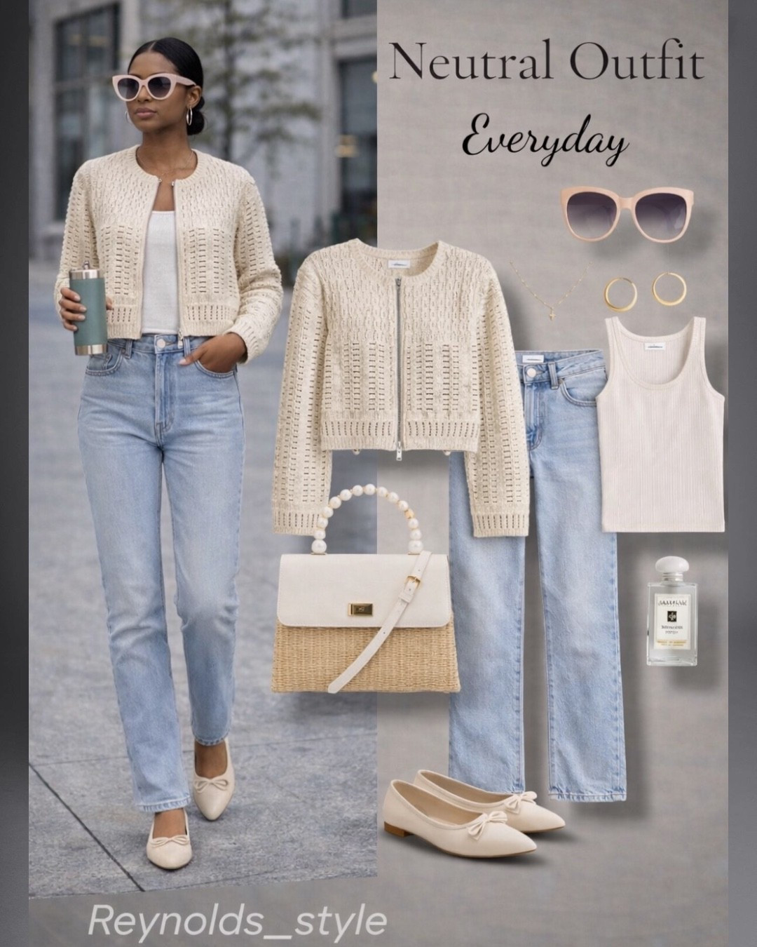The kind of outfit that makes getting dressed feel easy 🤍 soft neutrals, classic denim, and polished accessories—everyday chic done right..

#LTKWorkwear #LTKgrwm #LTKTravel