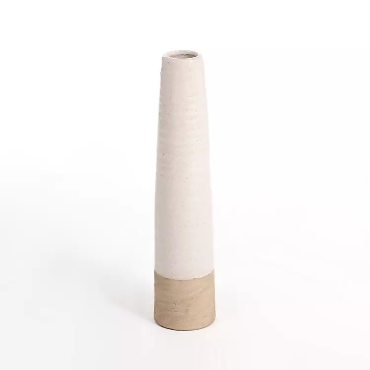 New! Two Tone Stoneware Vase, 19 in. | Kirkland's Home