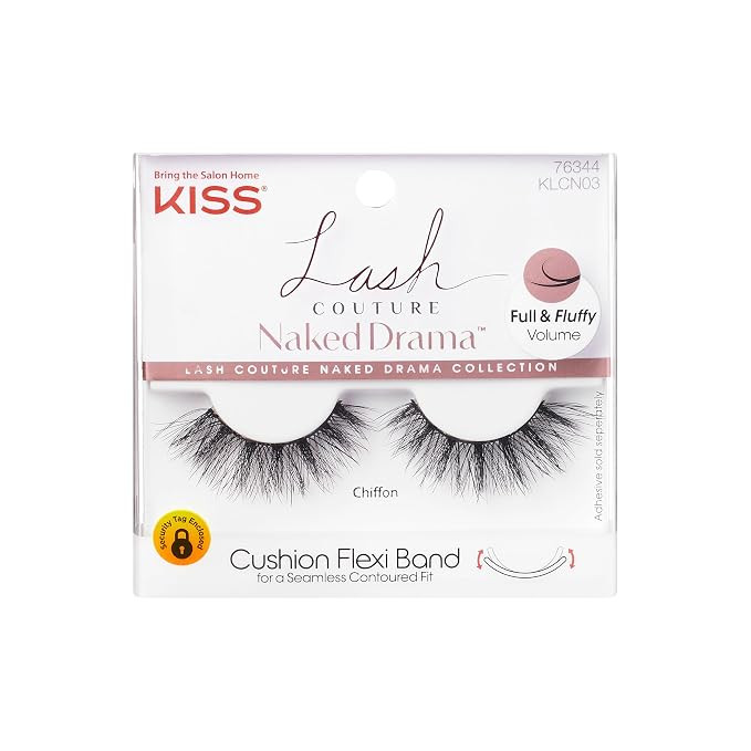 Kiss Lash Couture Naked Drama False Eyelashes, 14 mm, Easy to Apply, Reusable, No Damage To Natur... | Amazon (US)