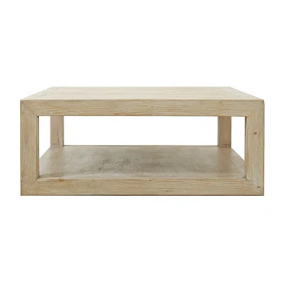 Peking Ming  Square Coffee Table with Weathered Whitewash | Wayfair North America