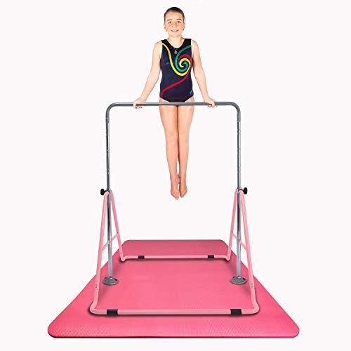 Safly Fun Gymnastics Bar for Kids Height Adjustable Horizontal Kip Bar Folding Gymnastics Junior ... | Amazon (US)