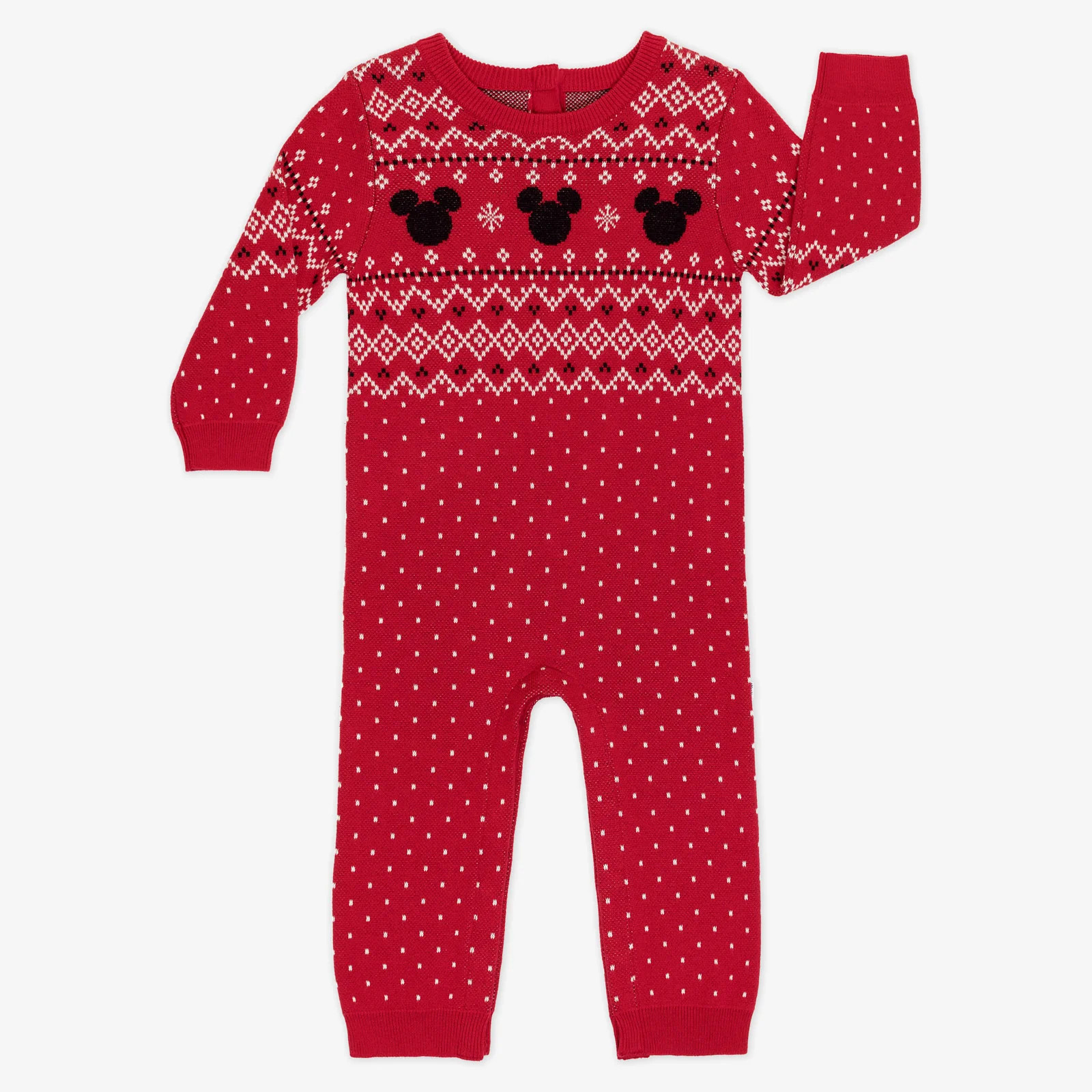 Disney Vintage Mickey Fair Isle Sweater Romper | Little Sleepies