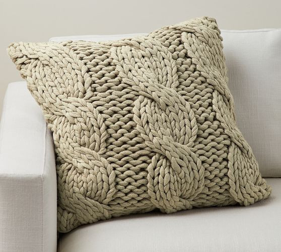 Colossal Handknit Pillow | Pottery Barn (US)