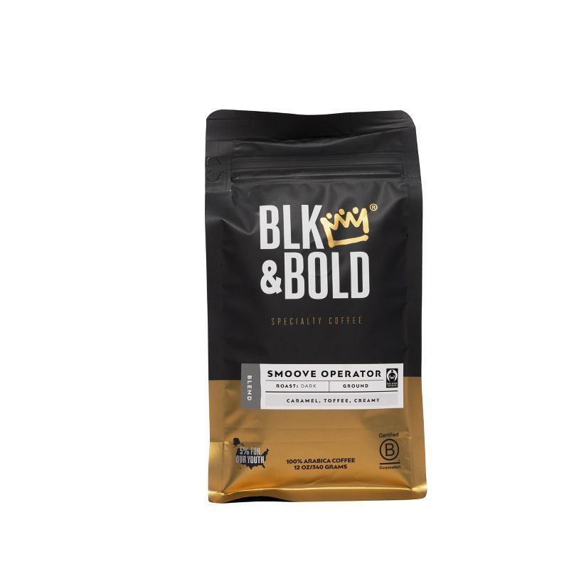 BLK & Bold Smoove Operator Blend, Dark Roast Ground Coffee - 12oz | Target